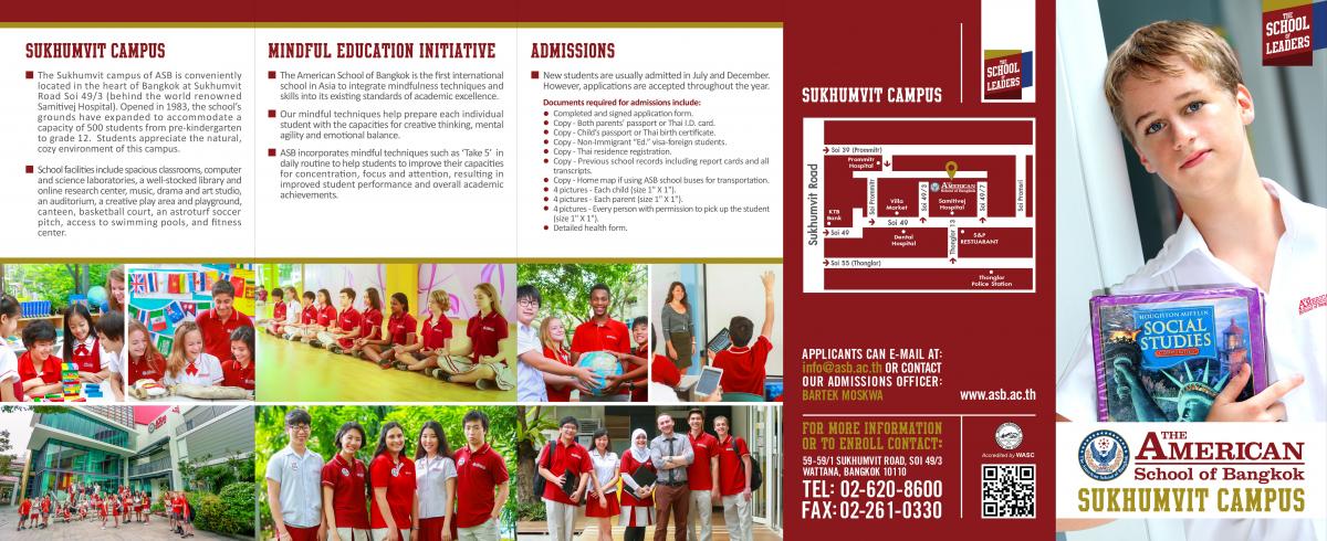 school brochures american school bangkok school brochers